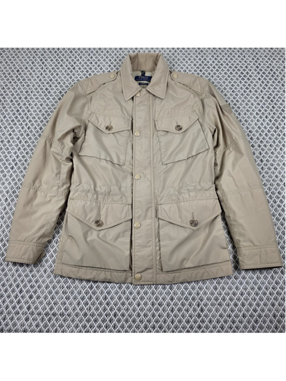 Polo Ralph Lauren Performance Military Field Jacket Beige Mens XS Utility